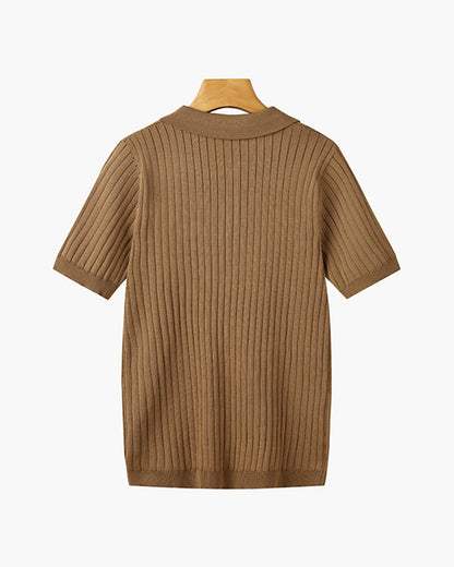 Visconti Knitted Polo Shirt - Verde
