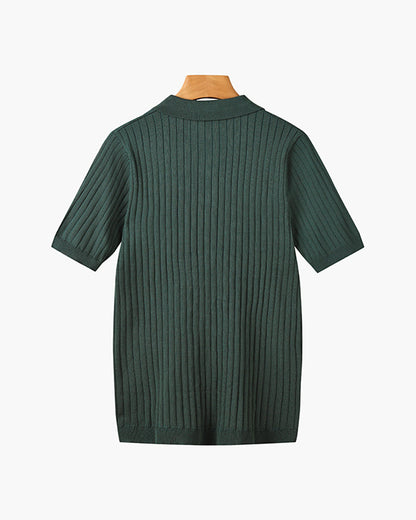 Visconti Knitted Polo Shirt - Verde