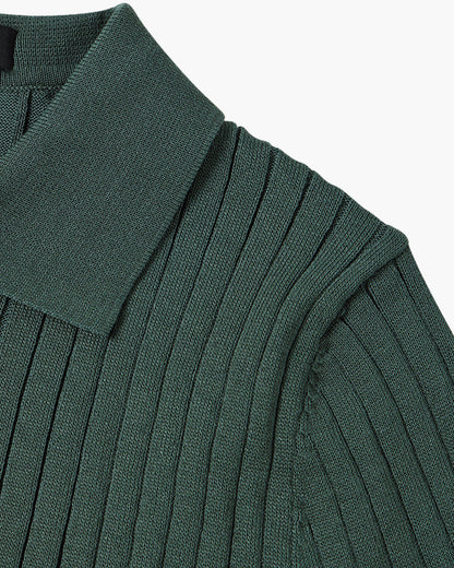 Visconti Knitted Polo Shirt - Verde