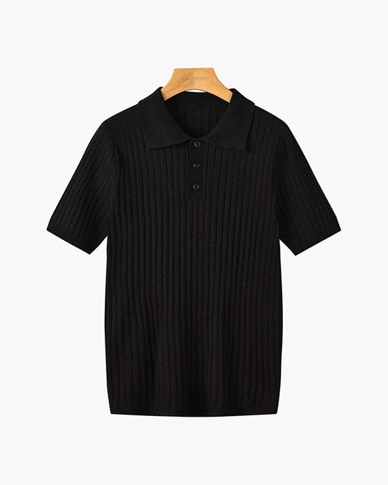 Visconti Knitted Polo Shirt - Verde